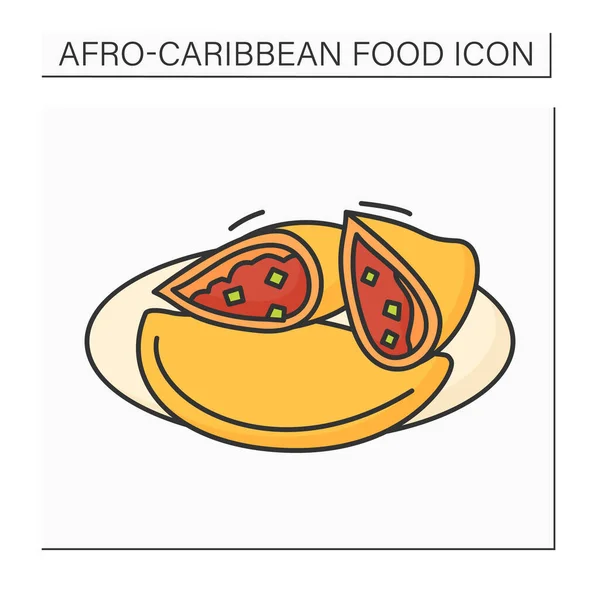 Afro-karibische Lebensmittelfarbe — Stockvektor