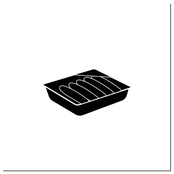 Sausages glyph icon — Stock Vector