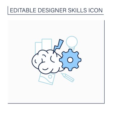 Beyin fırtınası çizgi simgesi