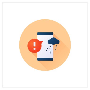 Bildirim işareti düz simgesi