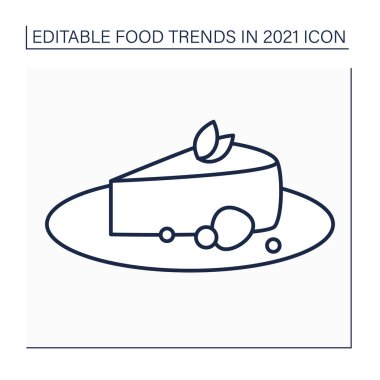 Cheesecake çizgisi simgesi