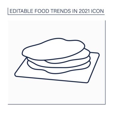 Mısır tortilla çizgisi simgesi