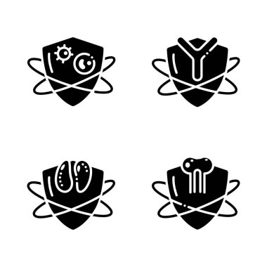 Bağışıklık sistemi simge simgeleri ayarlandı