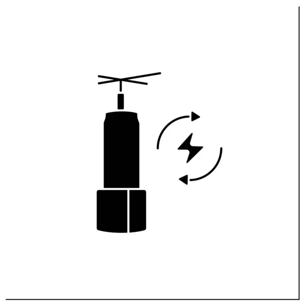 Icona del glifo immagazzinamento dell'energia — Vettoriale Stock