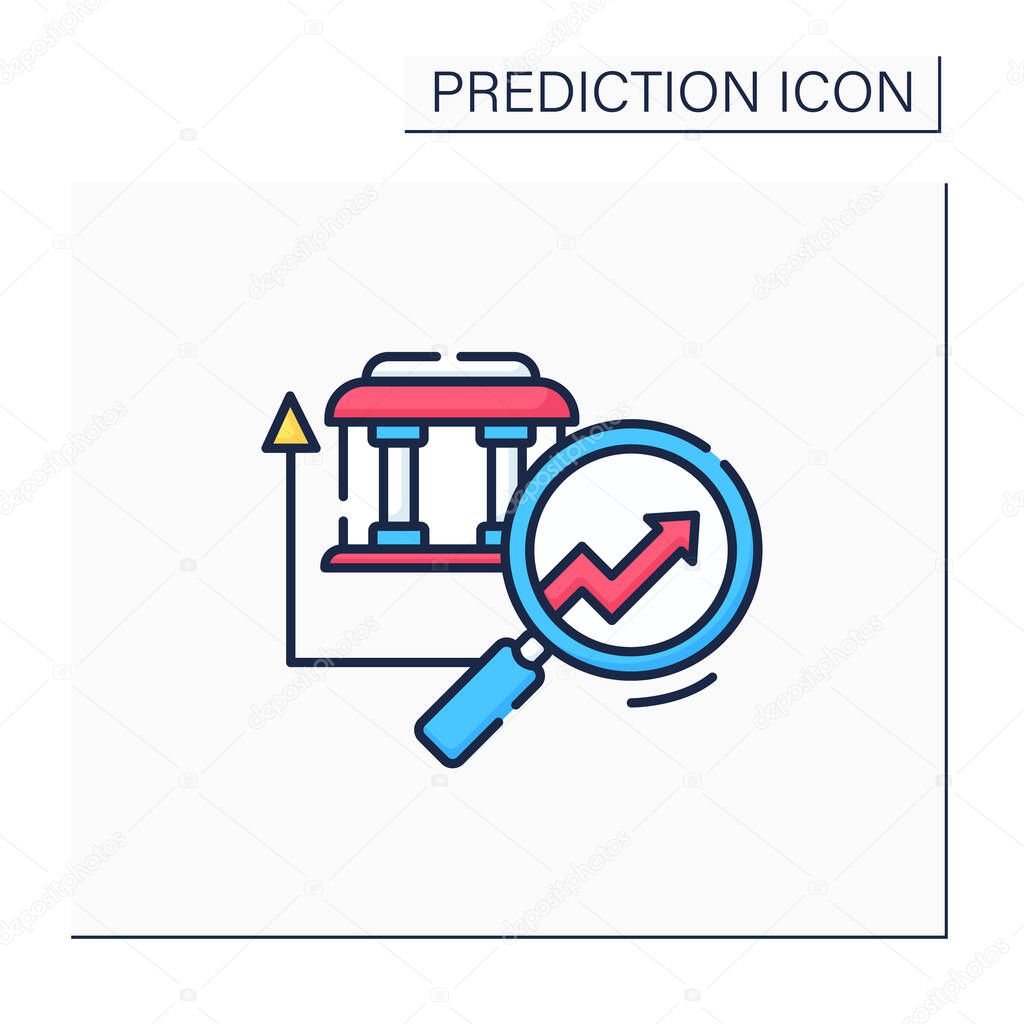 Banking predictive analytics color icon