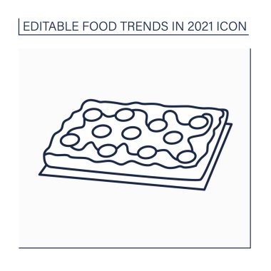 Pizza çizgisi simgesi