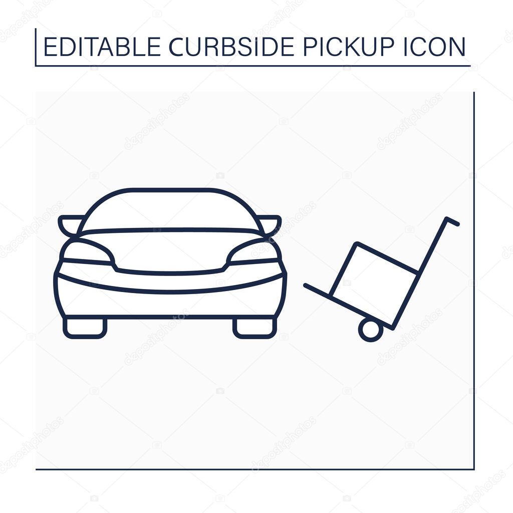 Curbside pickup line icon
