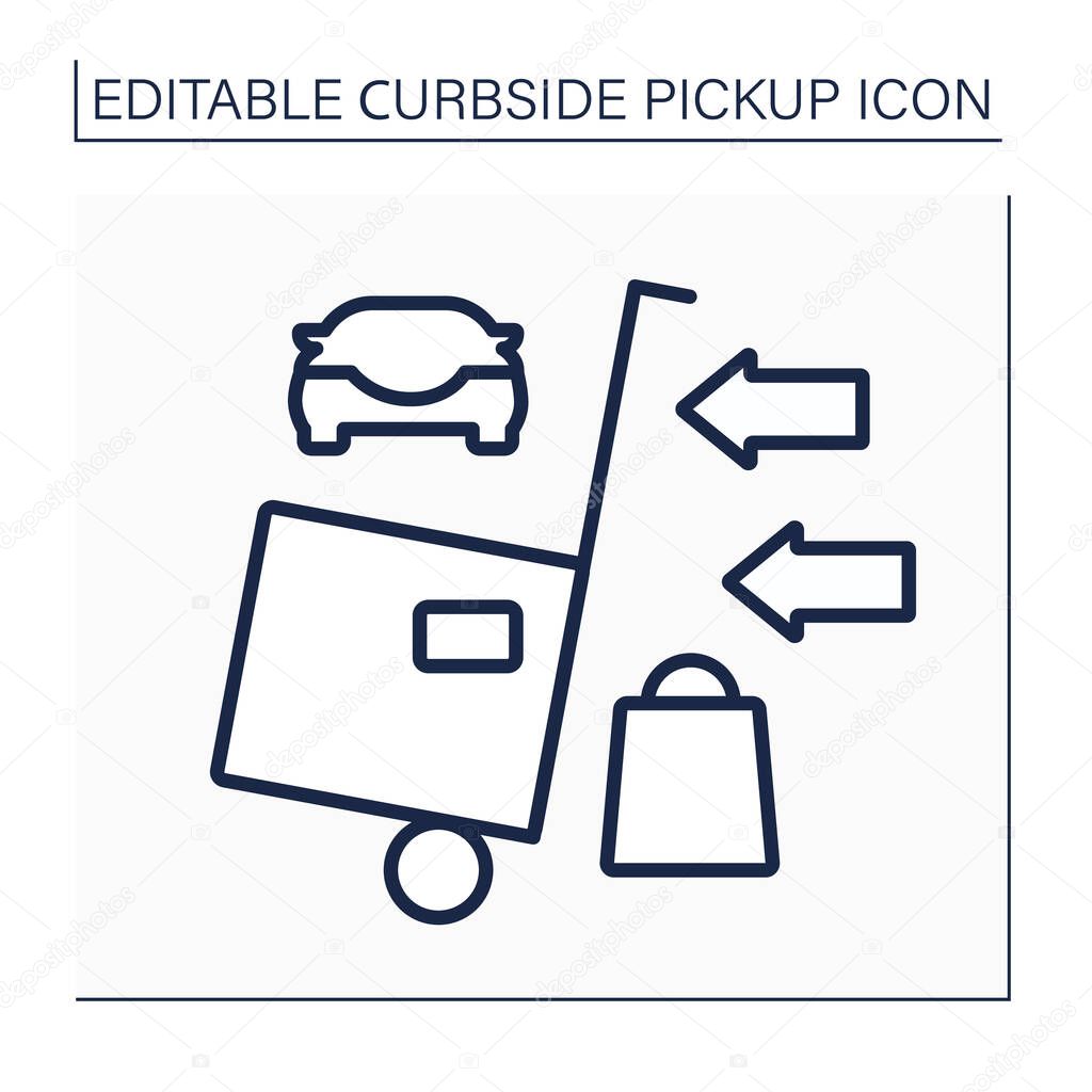 Curbside pickup line icon