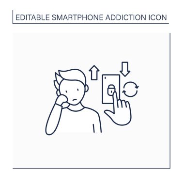 Can sıkıntısı çizgisi simgesi