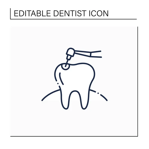 Ikone der Zahnbehandlung — Stockvektor