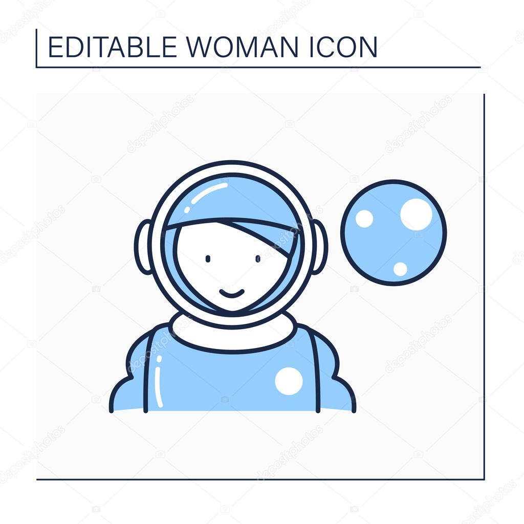 Astronaut line icon