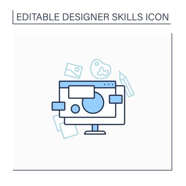 UI tasarım satırı simgesi