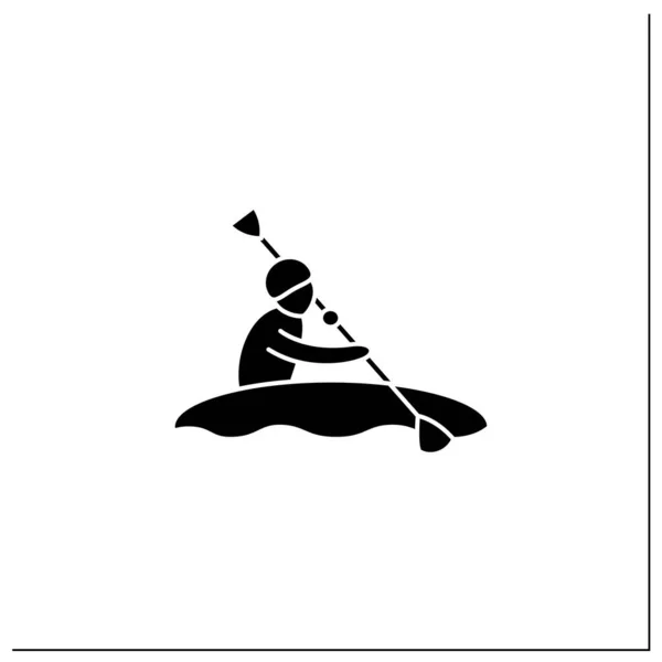 Rowing glyph icon