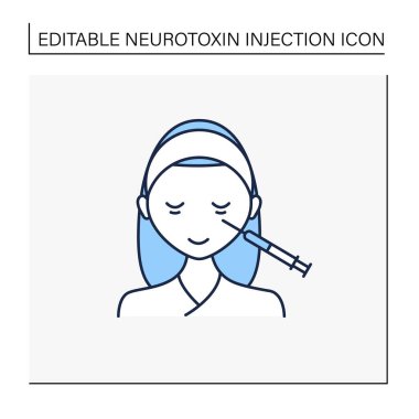 Cosmetic injection line icon clipart