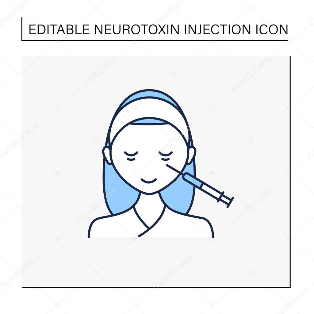 Cosmetic injection line icon