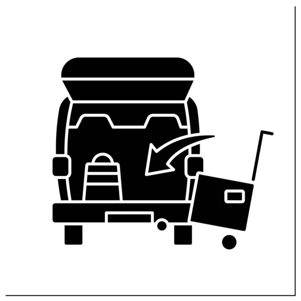 Curbside pickup glyph icon — Stockový vektor