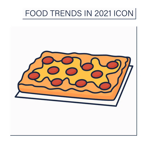 Pizza színe ikon — Stock Vector