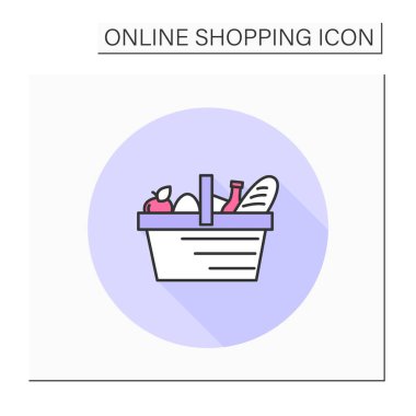 Alışveriş arabası renk simgesi