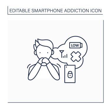 Endişeli çizgi simgesi