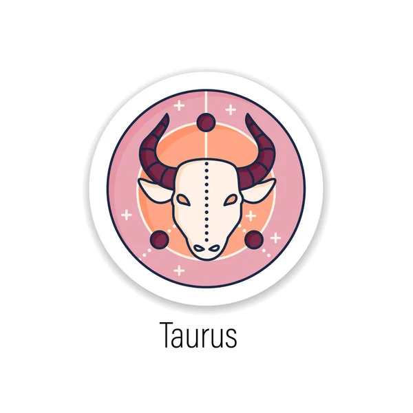 Ikona samolepky Taurus — Stockový vektor