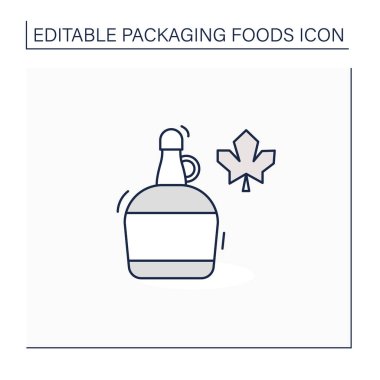 Akçaağaç şurubu çizgi simgesi