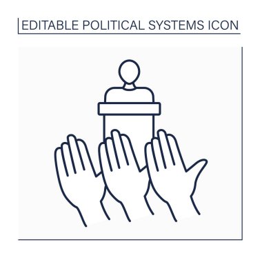 Demokrasi çizgi simgesi