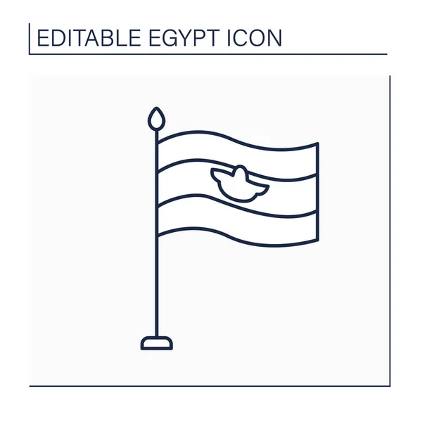 Icône de ligne de drapeau — Image vectorielle