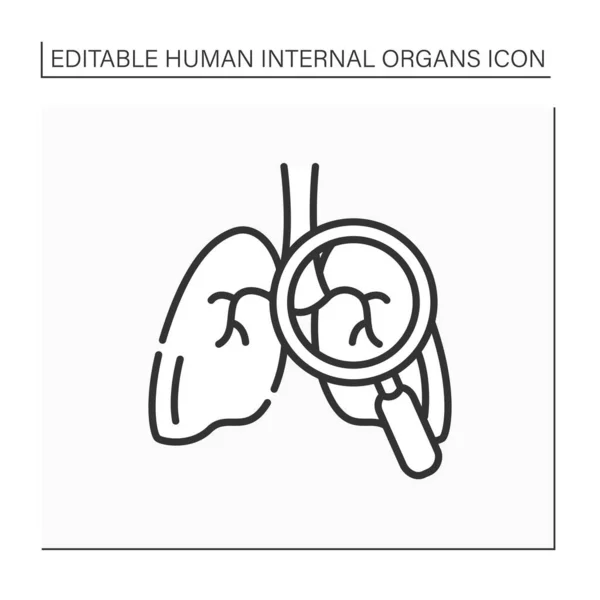 Lungs line icon — Stock Vector