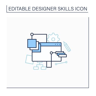 Genel tasarım kalıpları çizgi simgesi