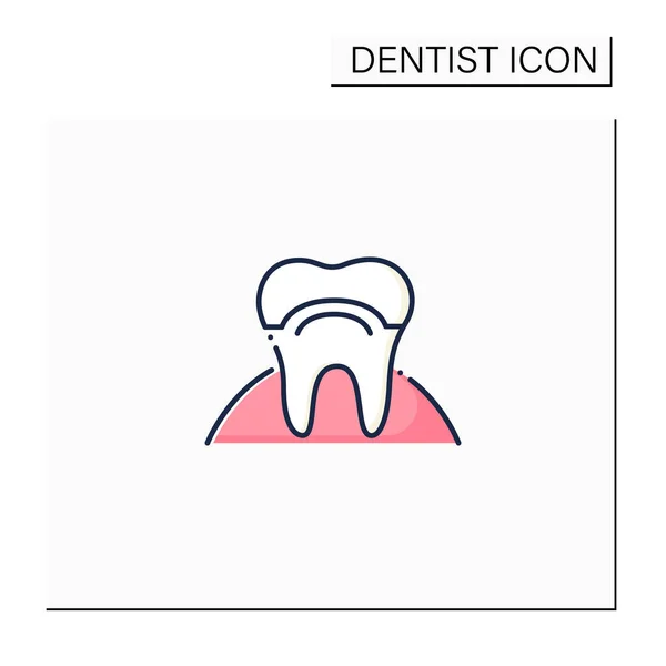 Ricostruzioni sorriso icona a colori — Vettoriale Stock