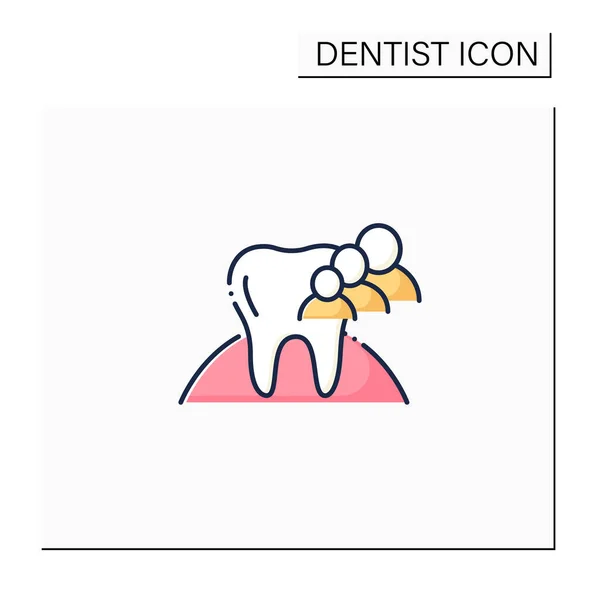 Icône couleur dentisterie familiale — Image vectorielle