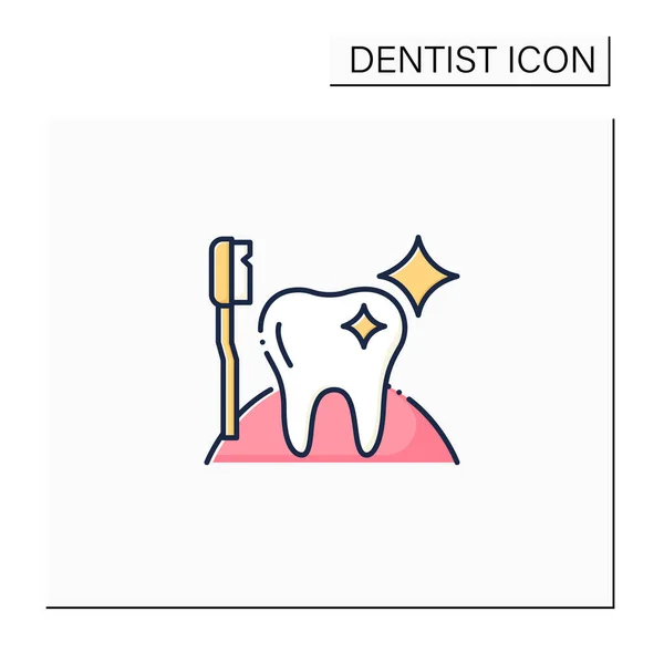 Ícone de cor higiene oral — Vetor de Stock