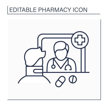 Topluluk eczane çizgisi simgesi