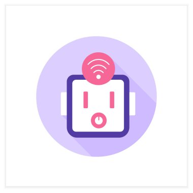  Akıllı soket prizi düz simgesi