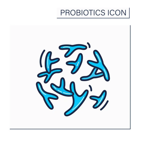 Bifidobacterium icono de color — Vector de stock