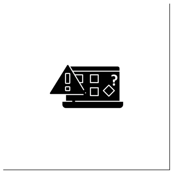 Computador ícone glifo notificação —  Vetores de Stock