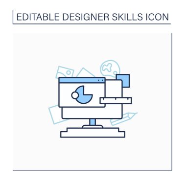 Grafik tasarım temel satır simgesi