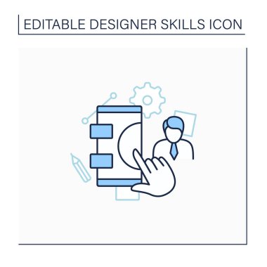 Kullanıcı test satırı simgesi