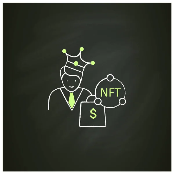 NFT-Käuferkreide-Symbol — Stockvektor