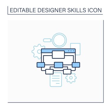 Bilgi mimari çizgisi simgesi