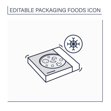 Donmuş pizza çizgisi simgesi