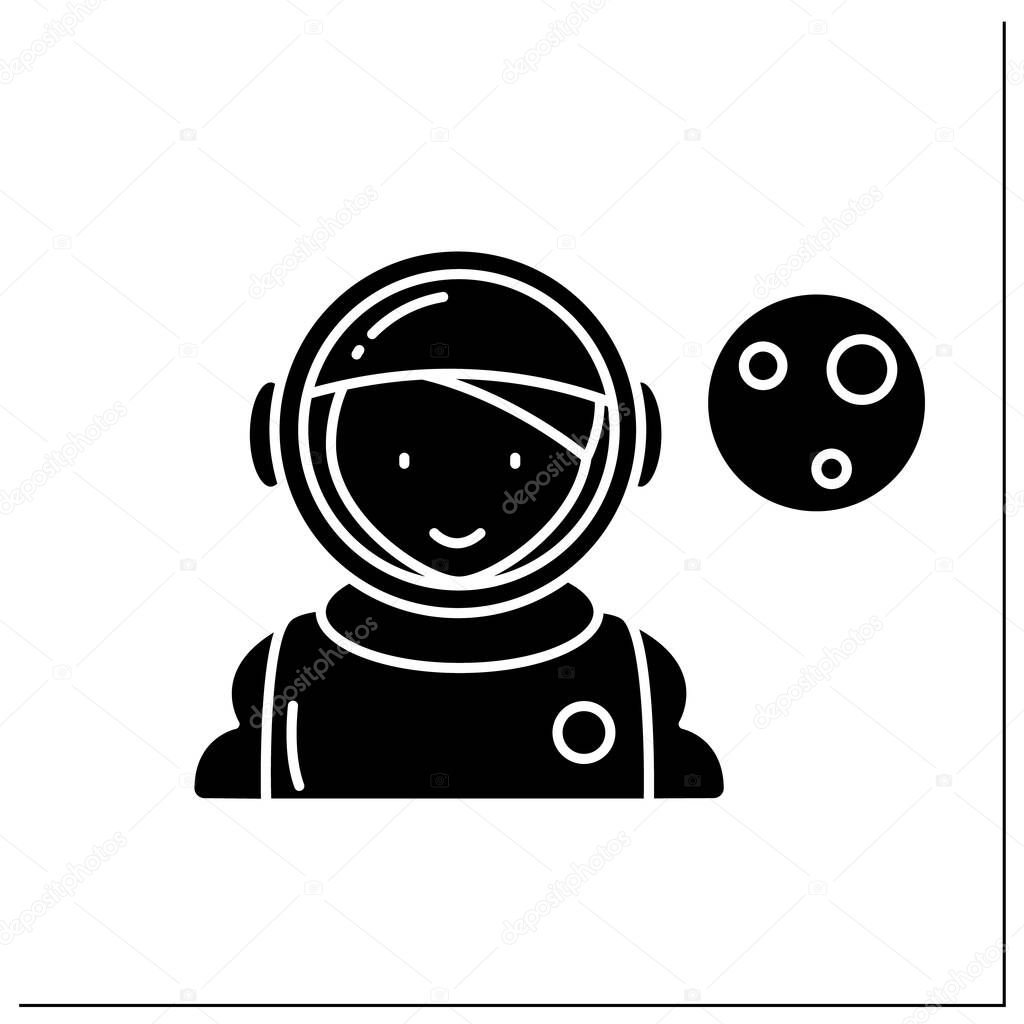 Astronaut glyph icon