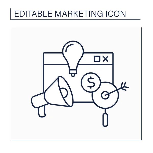 Ikone des Marketing-Mix — Stockvektor