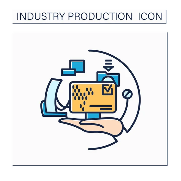 Icono de color de industria de software — Archivo Imágenes Vectoriales