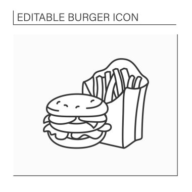 Fast food çizgisi simgesi