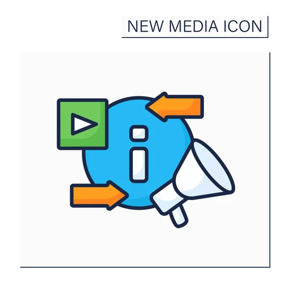 Farge på informasjonsrom ikon – stockvektor