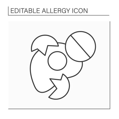 Gıda çizgisi simgesine alerji