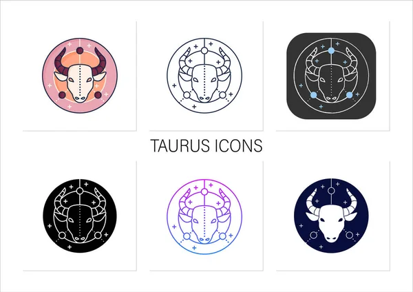 Sada ikon Taurus — Stockový vektor