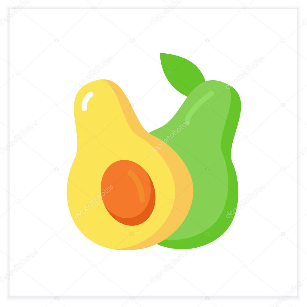 Avocado flat icon