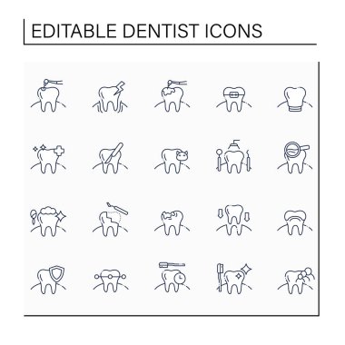 Dişçi satır simgeleri ayarlandı